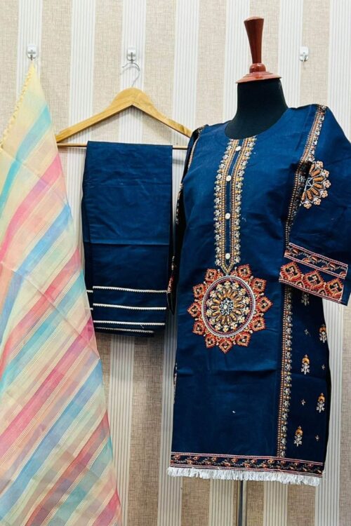 SUMMER COLLECTION Multi Colour Embroidery 3Pc